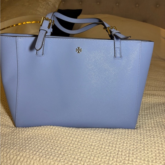 Tory Burch Periwinkle blue Saffiano Leather Tote - Picture 1 of 14